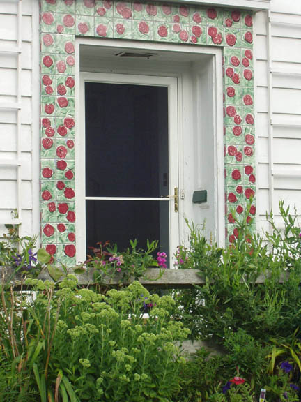 Ceramic Tile Front Door Surround by George Woideck of Artisan Architectural Ceramics
